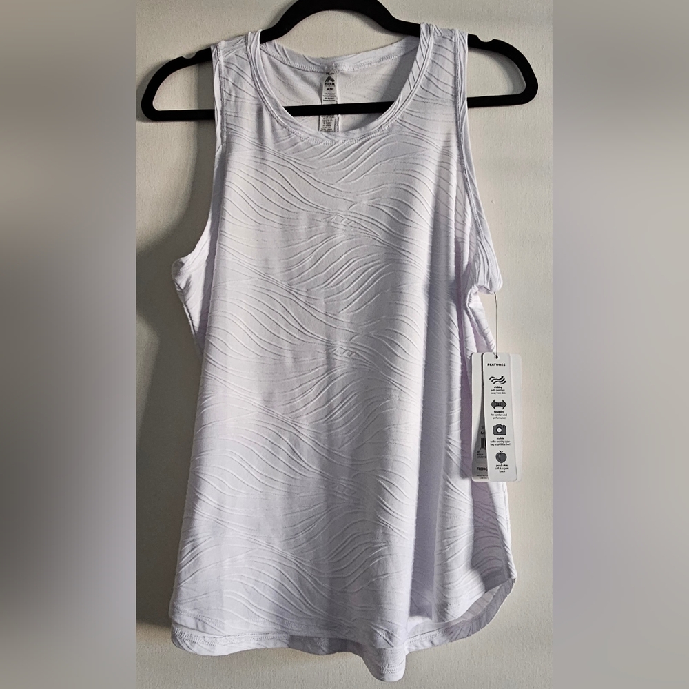 RBX Breezy Textured Tank - White Size  M